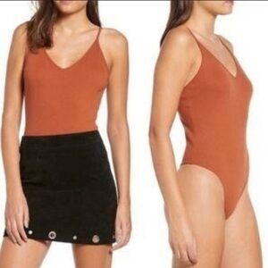 BP Nordstrom Burnt Orange bodysuit Size XS